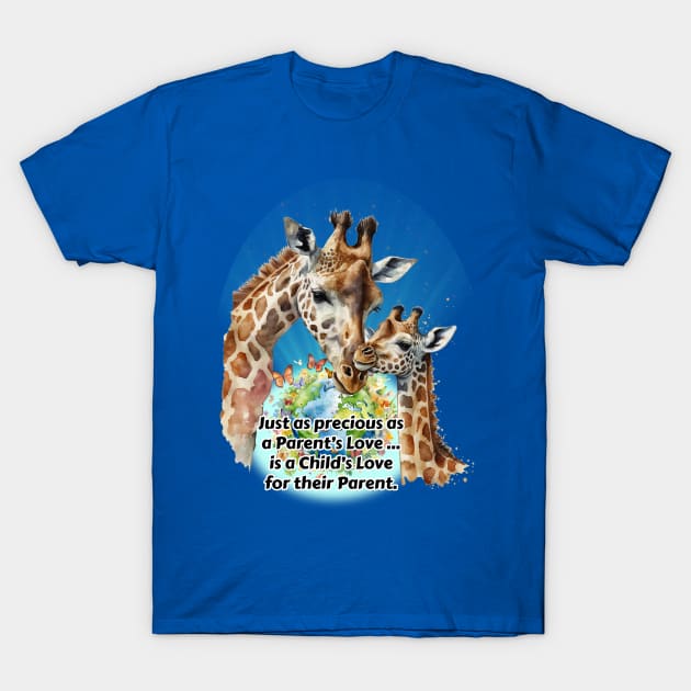 Parent Child Giraffe 2 T-Shirt by KEWDesign